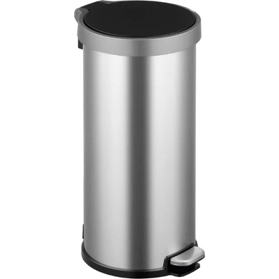 EKO-Europe Кош за отпадъци EKO ARIA с педал (35 л) - хром мат с черно (EKO 922035 - Matt s/s)