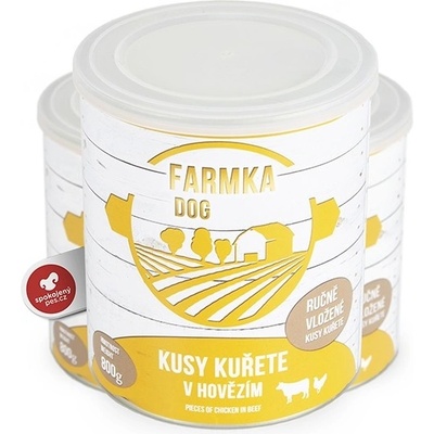 Sokol Falco Farmka Dog kusy kurčaťa v hovädzom 800 g