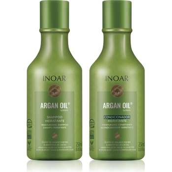 INOAR Argan Oil System комплект за хидратация и блясък 2x250ml