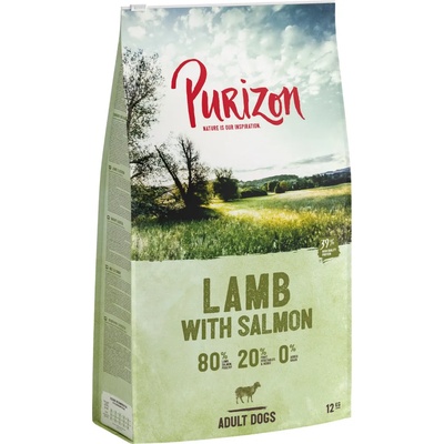 Purizon Purizon Adult агнешко и сьомга, без зърно - 2 x 12 кг