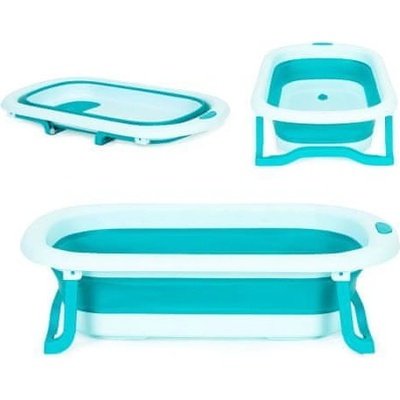 EcoToys Dětská vanička skládací turistická vanička s odtokem zelená