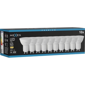 Mexen Nova 10x LED крушка GU10, 5W, Топла - 3000K, 525 лм - L107-GU10-0530-01x10 (L107-GU10-0530-01x10)