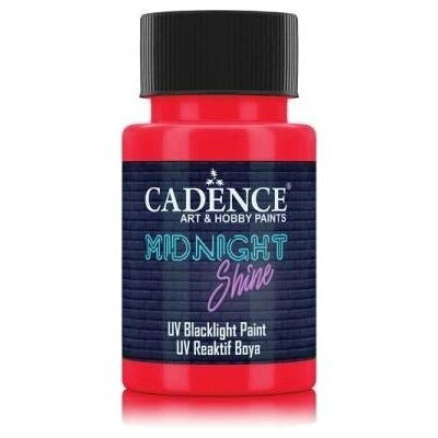 Cadence barva na textil uv midnight shine 50 ml red červená
