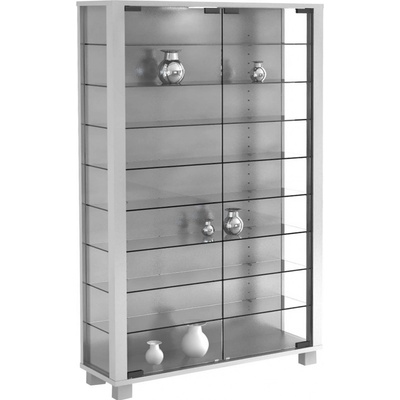 VCM Vitrína Lumo mini stříbrná – Zboží Dáma