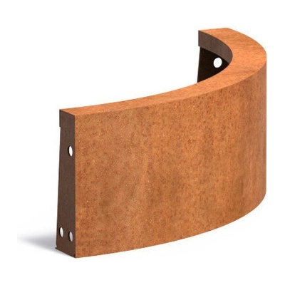 Steel design Cortenový obrubník zahnutý vnější 50 x 50 x 20 cm