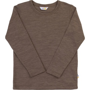 Joha Детски вълнен пуловер Joha Kid's Wool L/S Blouse Merino base layer - Brown - размер 130 (704-6201-0115)