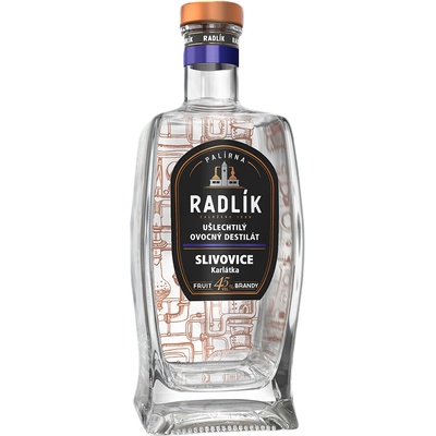 Radlík Slivovice Karlátka 45% 0,5 l (čistá fľaša)