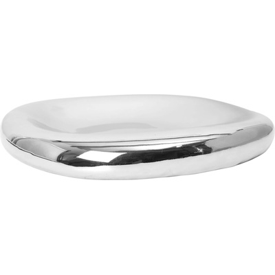 Ferm Living Keramická mísa Bellure Silver keramika stříbrná 35 cm