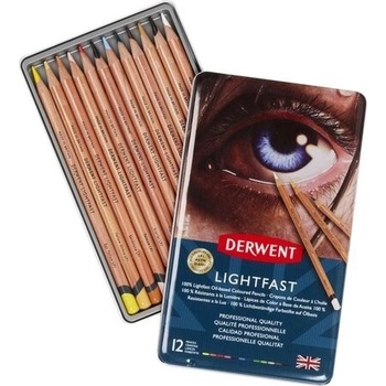 Lightfast Sada 12 olejových pastelov v ceruzke DERWENT