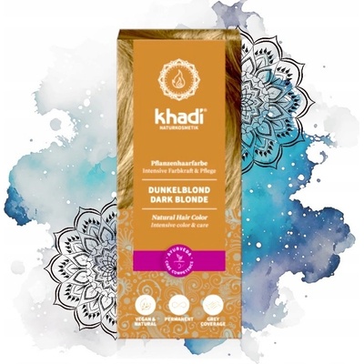 Khadi rostlinná barva na vlasy Tmavá blond 100 g