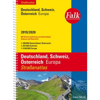 Německo Rakousko Švýcarsko atlas Falk spirála 19/20