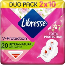 Libresse Ultra+ Natural normál krídlové hygienické vložky s výťažkom Aloe Vera 20 ks