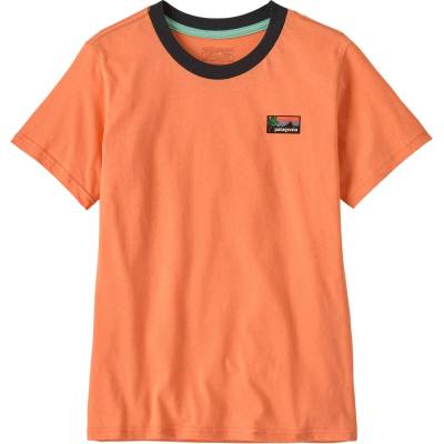 Patagonia Детска тениска Patagonia Kid's Graphic T-shirt - Tidal Threads: Peach Sherbet - размер XL (704-3907-0715)