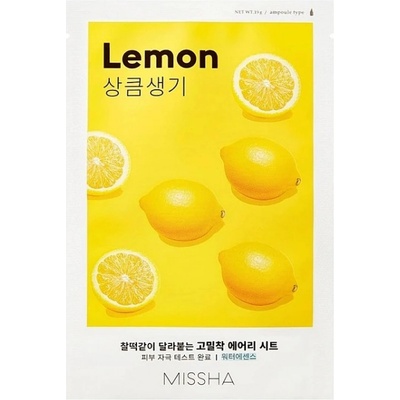 MISSHA Airy Fit Sheet Mask Lemon Маски за лице 19g