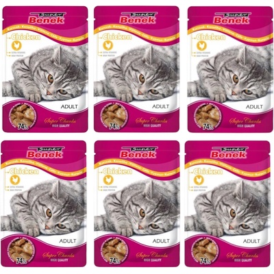 Super Benek adult s kuracími kúskami 24 x 100 g