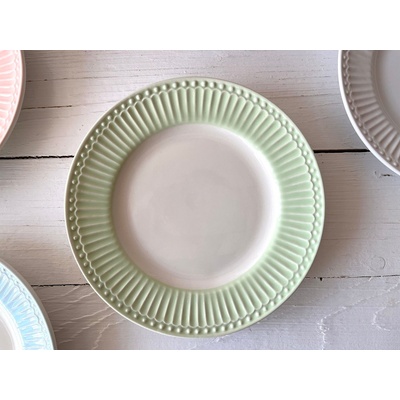 GreenGate Dezertní talířek Alice pale green 17,5 cm