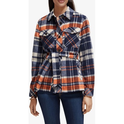 Scotch & Soda Синьо дамско леко късо палто със смес от вълна Scotch & Soda Scotch & Soda | Sin | ЖЕНИ | S