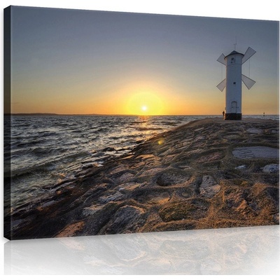 Postershop Obraz na plátně: Mlýn na pobřeží - 75x100 cm