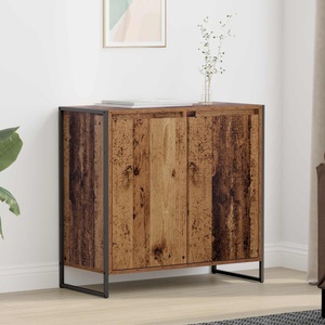 vidaXL Страничен шкаф Старо дърво 79 x 36 x 75 см Инженерна дървесина (886604)