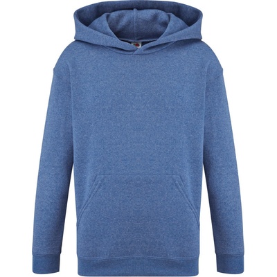Fruit of the Loom mikina Classic Kids Hooded Sweat melír modrá retro