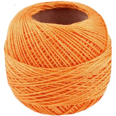 Niťárna Česká Třebová Háčkovací / vyšívací příze PERLOVKA 2182 světle oranžová, jednobarevná, 10g/85m