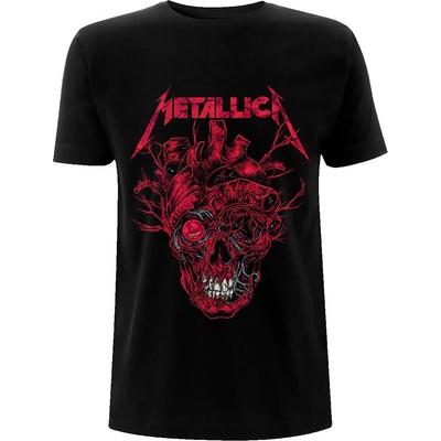 Metallica tričko Heart Skull čierne