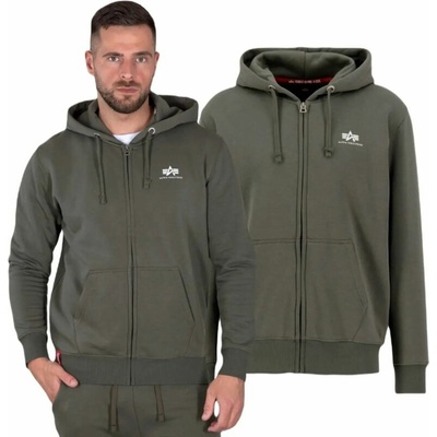 Alpha Industries mikina Basic Zip Hoody dark olive 118342/142