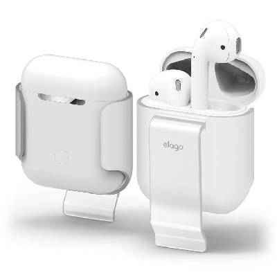 Полимерна щипка за оригиналния калъф на Apple Airpods - Elago Airpods Carrying Clip (прозрачен) (EAP-CLIP-TR)