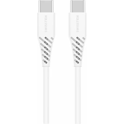 Swissten 71506530 nabíjecí a synchronizační, USB-C na USB-C, USB 2.0, 5A, Power Delivery 100W, 2,5m, bílý