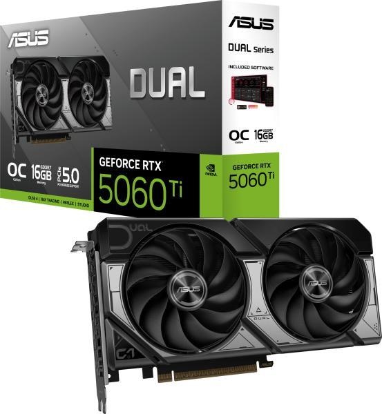 ASUS GeForce RTX 5060 Ti Dual OC 16GB GDDR7 128bit (DUAL-RTX5060TI-O16G/90YV0MH0-M0NA00)
