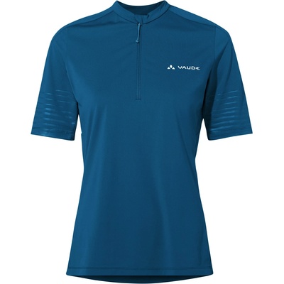 Vaude Дамска фланелка с къс ръкав за колоездене Vaude Women's Qimsa Pro Half Zip Shirt Cycling jersey - Shore Blue - размер 46 (EU) (156-2799-0316)