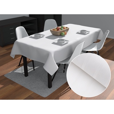 Biante damašek ubrus DM-002 Bílý proužky 6 a 24 mm 120x160 cm
