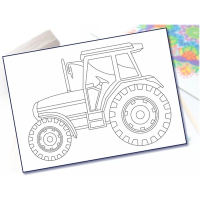 Radost v písku Šablona na pískování traktor A3 297 x 420 mm – Zboží Dáma
