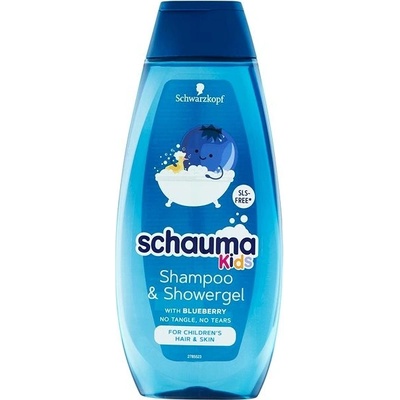Schauma šampón a sprchovací gél Kids s extraktom z čučoriedky 400 ml