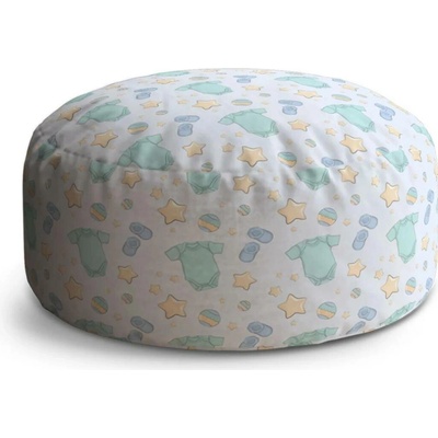 Sablio Taburet Circle Bubny a sloni: 38x48 cm