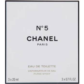 Chanel No.5 toaletní voda dámská 3 x 20 ml plnitelná