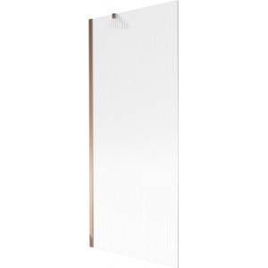 Mexen Next параван за вана с едно крило 80 x 150 cm, на ивици, розово злато - 895-080-000-00-09-60 (895-080-000-00-09-60)