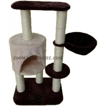 Image 1 of Драскало тип катерушка за коте с три стойки и къща (10766)