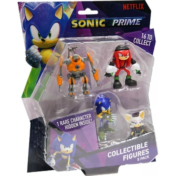 PMI P. m. i. Sonic Prime 5 Pack Including 1 Rare Hidden Character S1 6.5cm Random