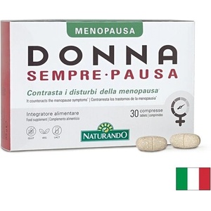 Naturando Формула при симптоми на менопауза със Соя 200 mg и Див ям 100 mg, Donna Sempre Pausa, 30 таблетки (043117 (4311) NATURANDO)