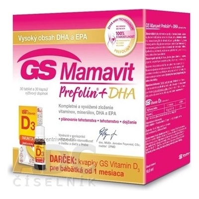 GS Mamavit Prefolin+DHA 30+30 kapsúl