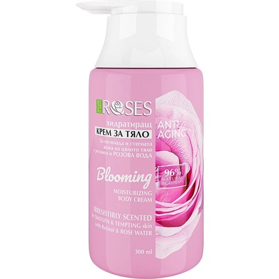 Nature of Agiva Roses Хидратиращ крем за тяло Blooming, с помпа, 300 ml