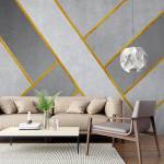 Art Gift Decor Фототапет Контур от злато