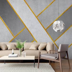 Art Gift Decor Фототапет Контур от злато