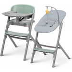 KinderKraft Детско столче за хранене KinderKraft LIVY + шезлонг CALMEE, в зелено