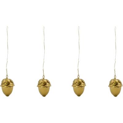 House Doctor Kovové vianočné ozdoby Corn Gold – set 4 ks