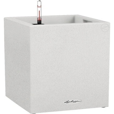 Lechuza Plastový kvetináč Canto Stone 30 x 30 x 30,8 cm biely