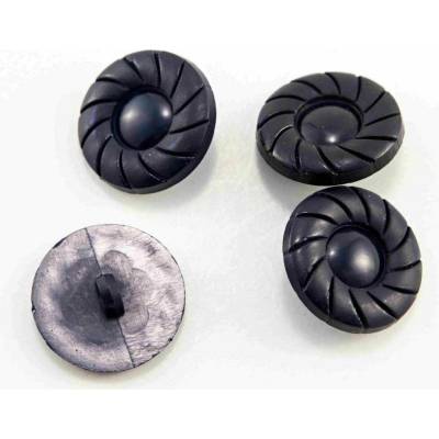 Gombík so spodným prišitím - temne modrá - priemer 2,2 cm