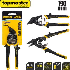Topmaster Professional Ножица за ламарина усилена дясна 190mm TMP (370722)