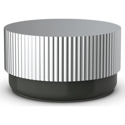 Decor Walther Koupelnová dóza Of Line se stříbrným víčkem 16,5 cm černá